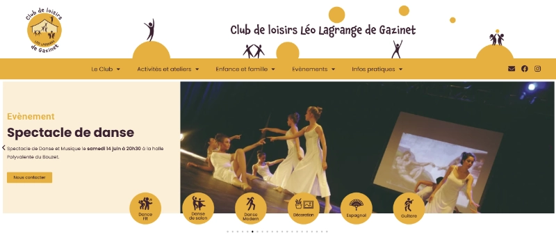 Site web Club de Loisirs Léo Lagrange